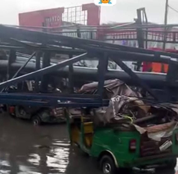 Fallen Abia billboard kills father of two, injures eight others