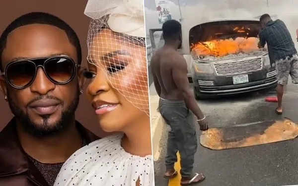 Darey Art Alade, wife survive car fire incident in Lagos