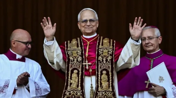 'Peace be with you all' - Newly elected Pope Leo XIV addresses crowd at St. Peter’s