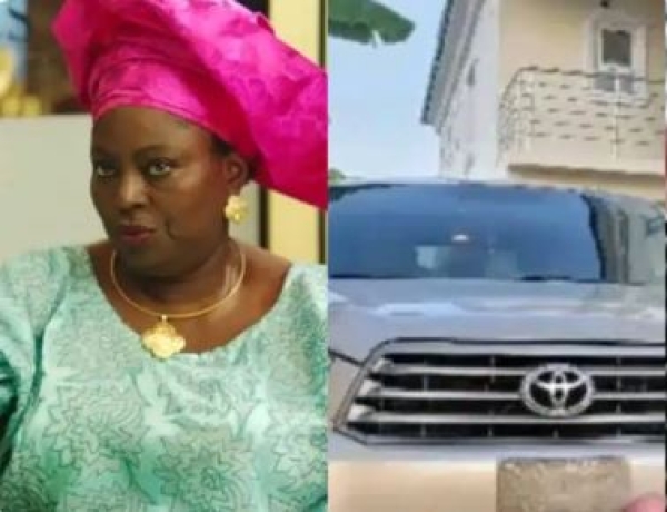 VIDEO: Actress Jumoke George Gifted 4-bedroom Duplex, Plot of Land, And an SUV