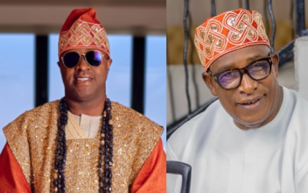 VIDEO : Femi Adebayo presents Seven Doors’ AMVCA trophies to father, Adebayo Salami