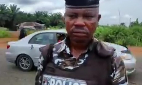 Police spokesperson reacts to viral video of officer extorting N5,000 ‘fuel money’ from travellers